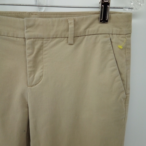 GAP Khakis Perfect Khaki Cotton Blend in Baked Sand 0P Petite Trousers Pants - Picture 9 of 11
